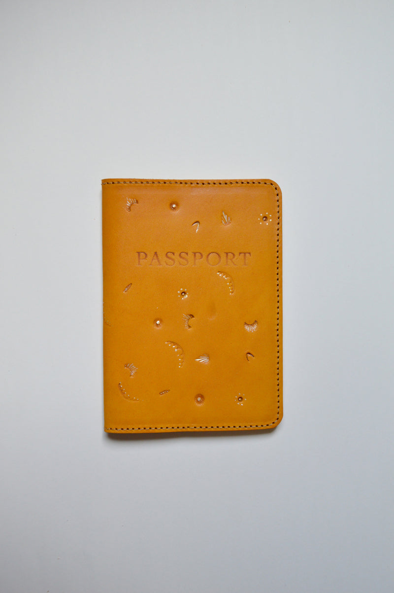 Harrison’s “Fossil” Passport Cover | Saffron