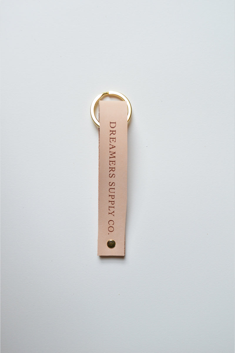 Leather Loop Keychain | Natural