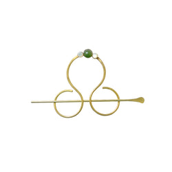 Lyra Hair Pin | Russian Jade + MOP