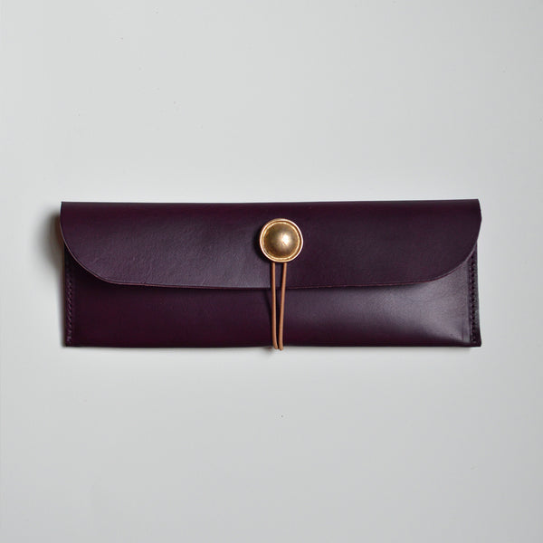 Artist Leather Pouch | Aubergine