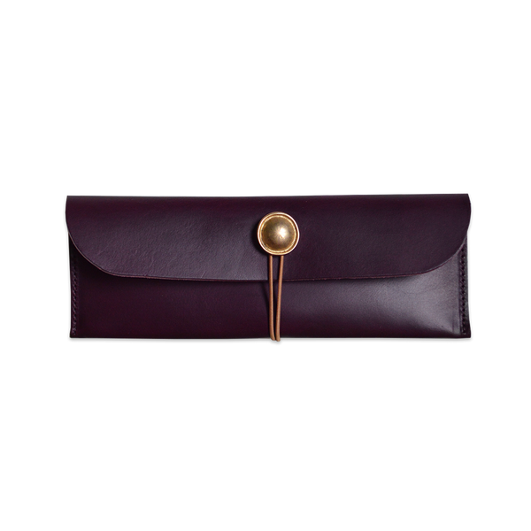 Artist Leather Pouch | Aubergine