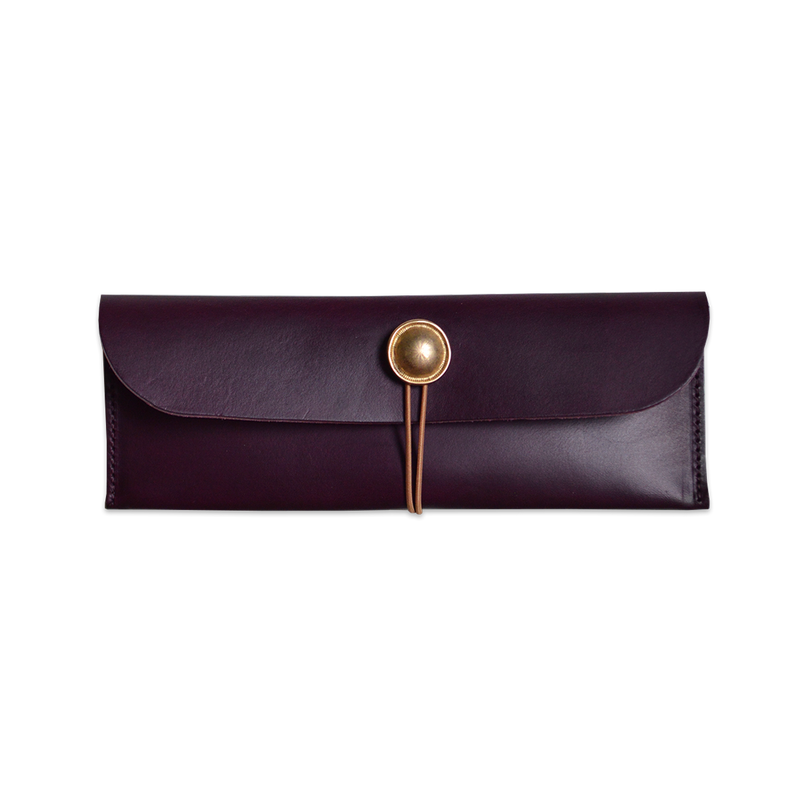 Artist Leather Pouch | Aubergine