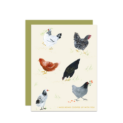 'I Miss Being Cooped Up With You' Chicken Card