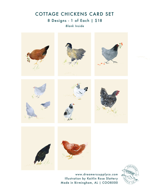 Cottage Chickens Card Set