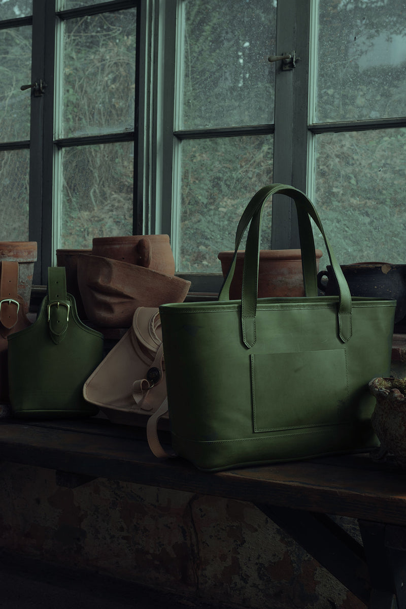 Dreamers Leather Tote | Olive