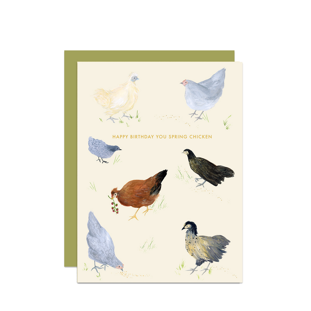 Happy Birthday You Spring Chicken Card – Dreamers Supply Co.