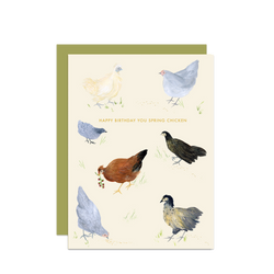 Happy Birthday You Spring Chicken Card