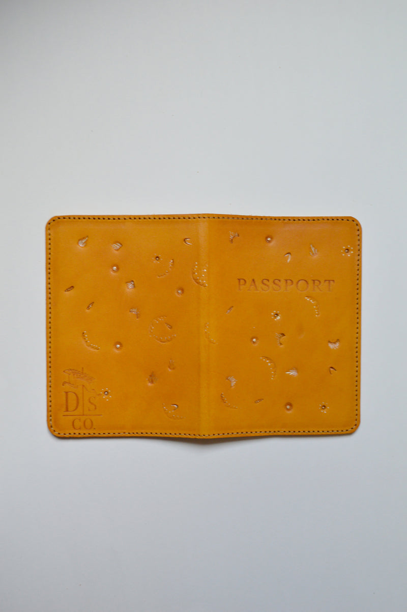 Harrison’s “Fossil” Passport Cover | Saffron