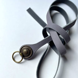 Lavender Leather Wrap Ring Belt