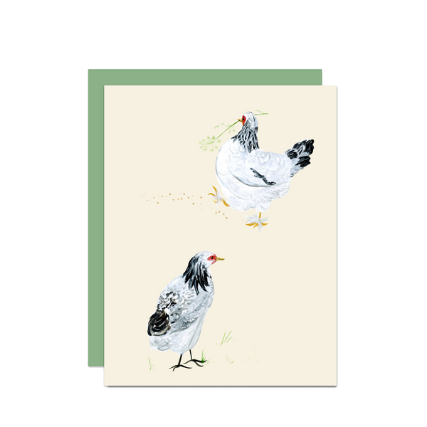 'Moira Rose & Helene' Cottage Chickens Card