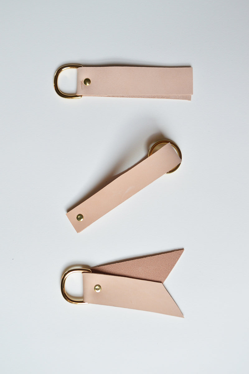 Leather Loop Keychain | Natural