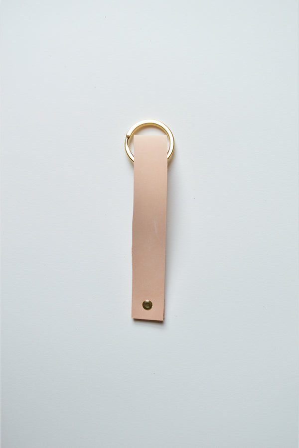 Leather Loop Keychain | Natural