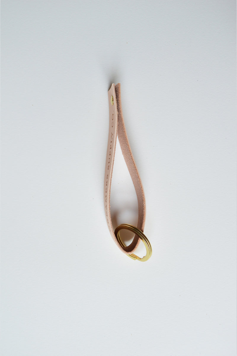 Leather Loop Keychain | Natural