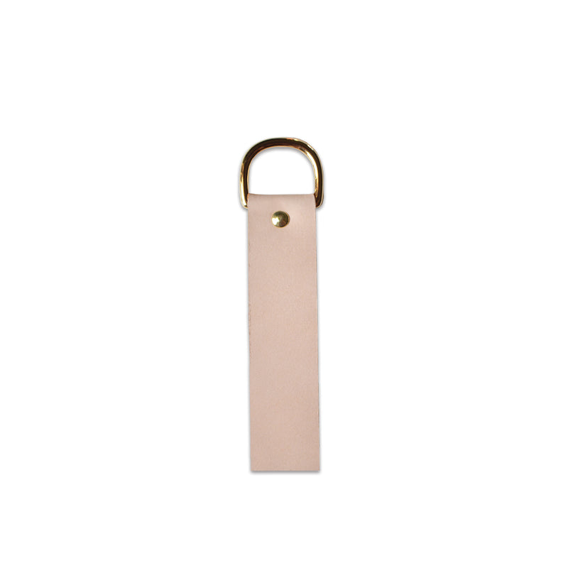 Leather Straight Keychain | Natural