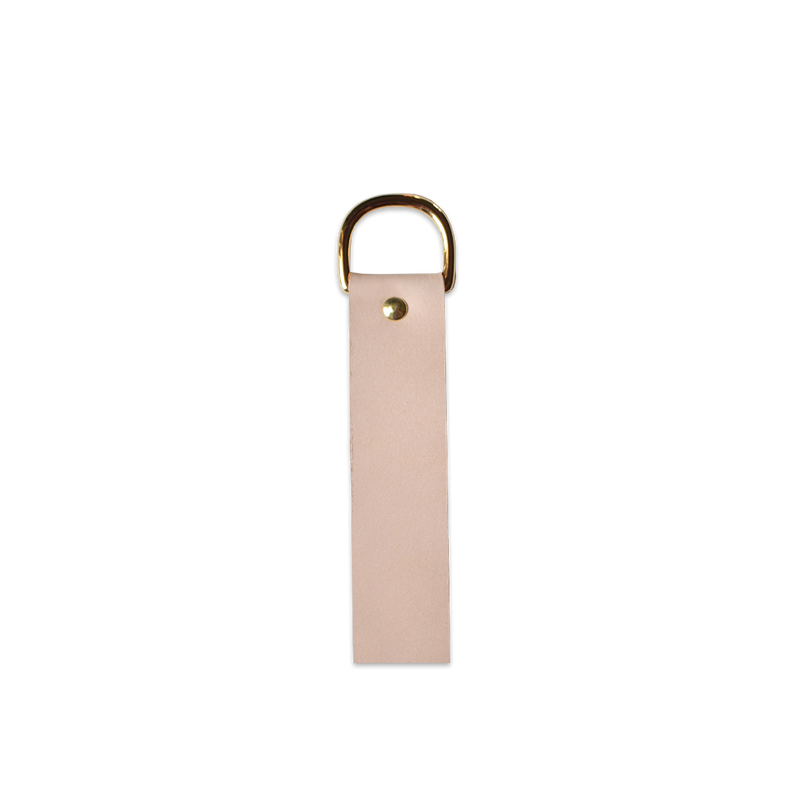 Leather Straight Keychain | Natural
