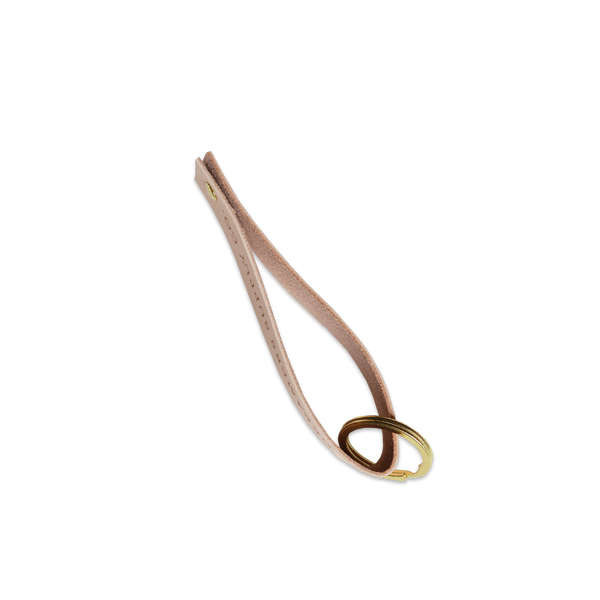 Leather Loop Keychain | Natural