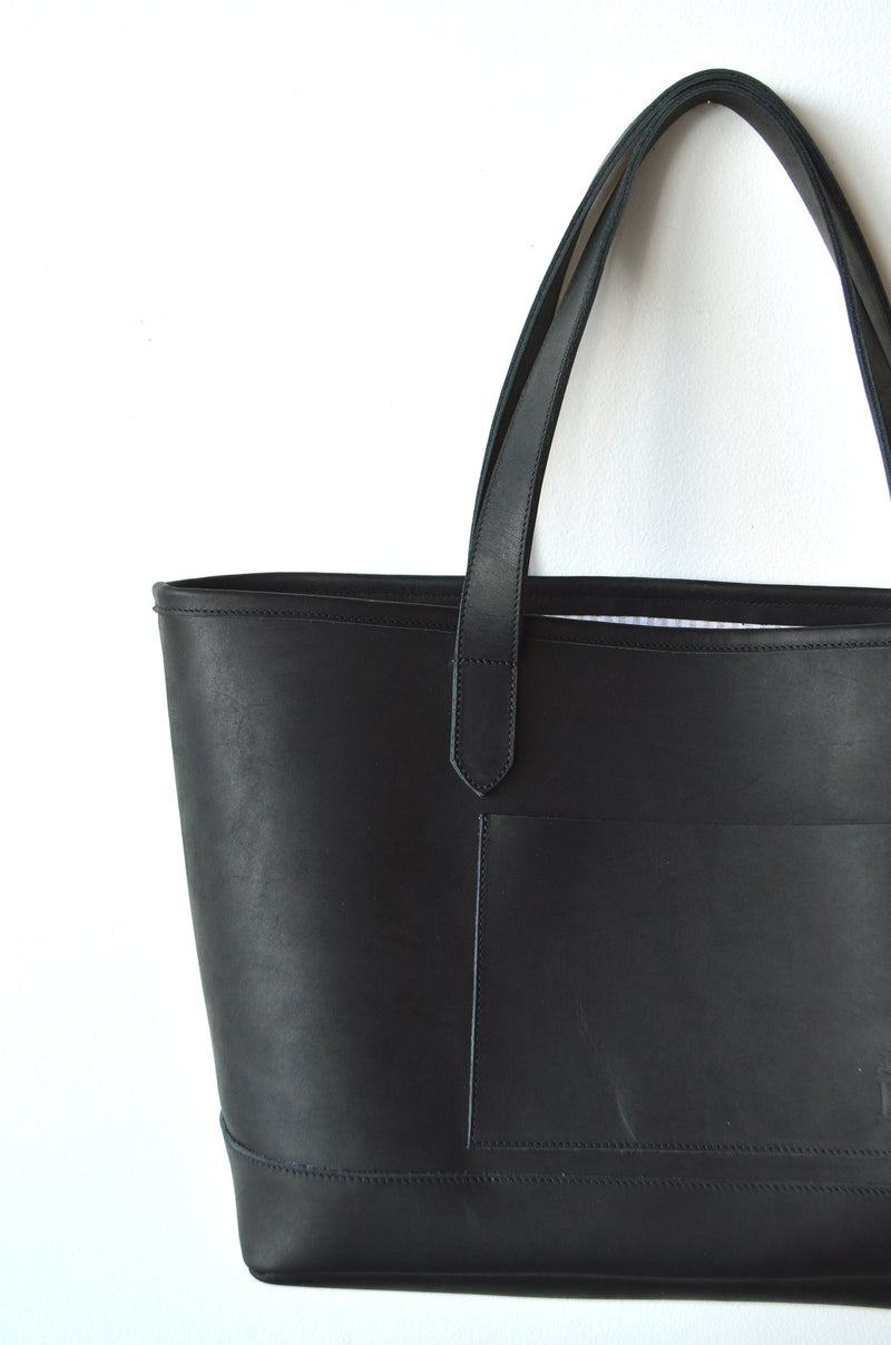 Dreamers Leather Tote | Black