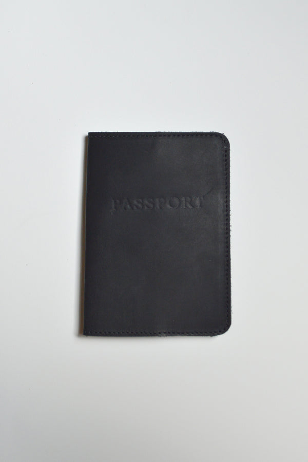 Leather Passport Cover | Noir