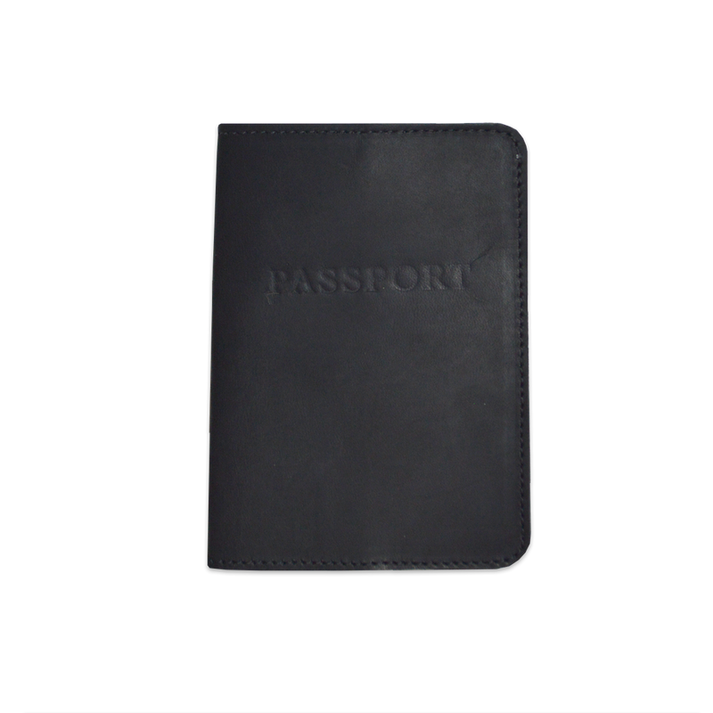 Leather Passport Cover | Noir