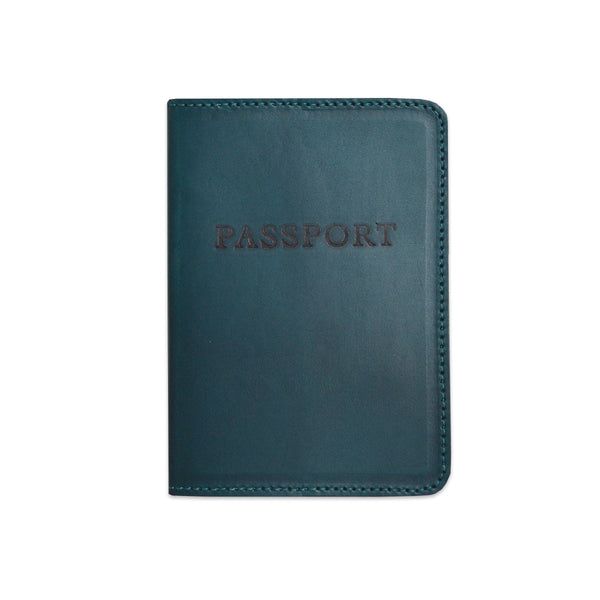 Leather Passport Cover | Prussian Blue