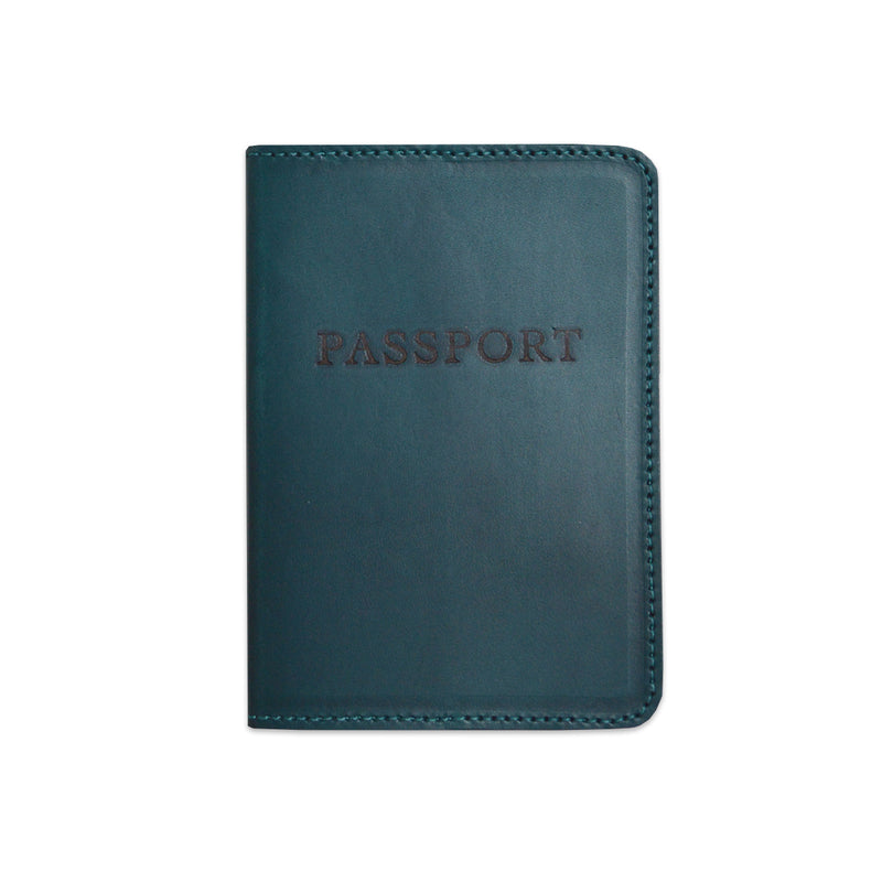 Leather Passport Cover | Prussian Blue