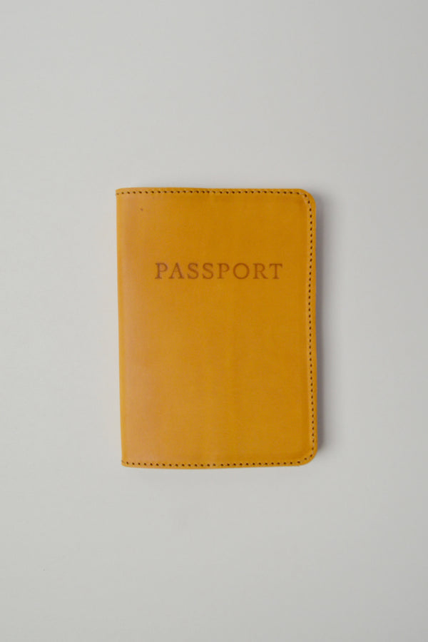 Leather Passport Cover | Saffron