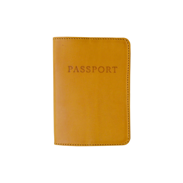 Leather Passport Cover | Saffron