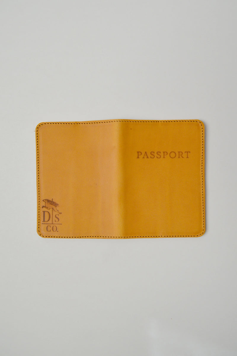 Leather Passport Cover | Saffron