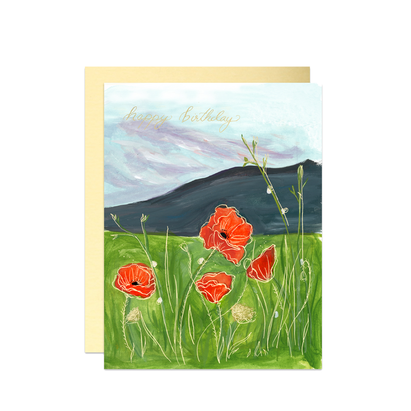 Poppy Happy Birthday Card