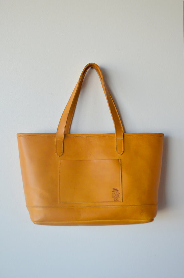 Dreamers Leather Tote | Saffron