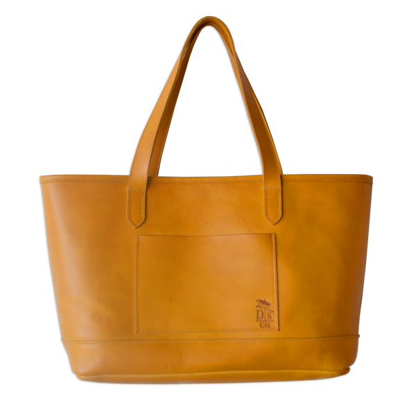 Dreamers Leather Tote | Saffron