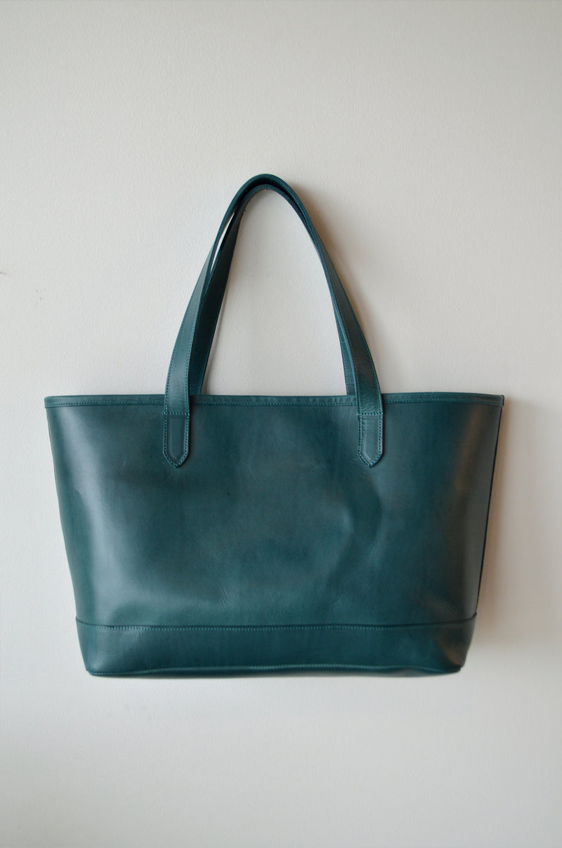 Dreamers Leather Tote | Prussian Blue