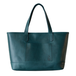 Dreamers Leather Tote | Prussian Blue