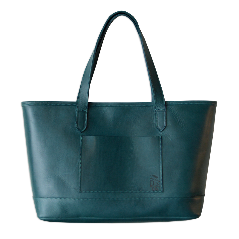 Dreamers Leather Tote | Prussian Blue