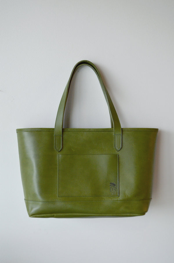 Dreamers Leather Tote | Olive