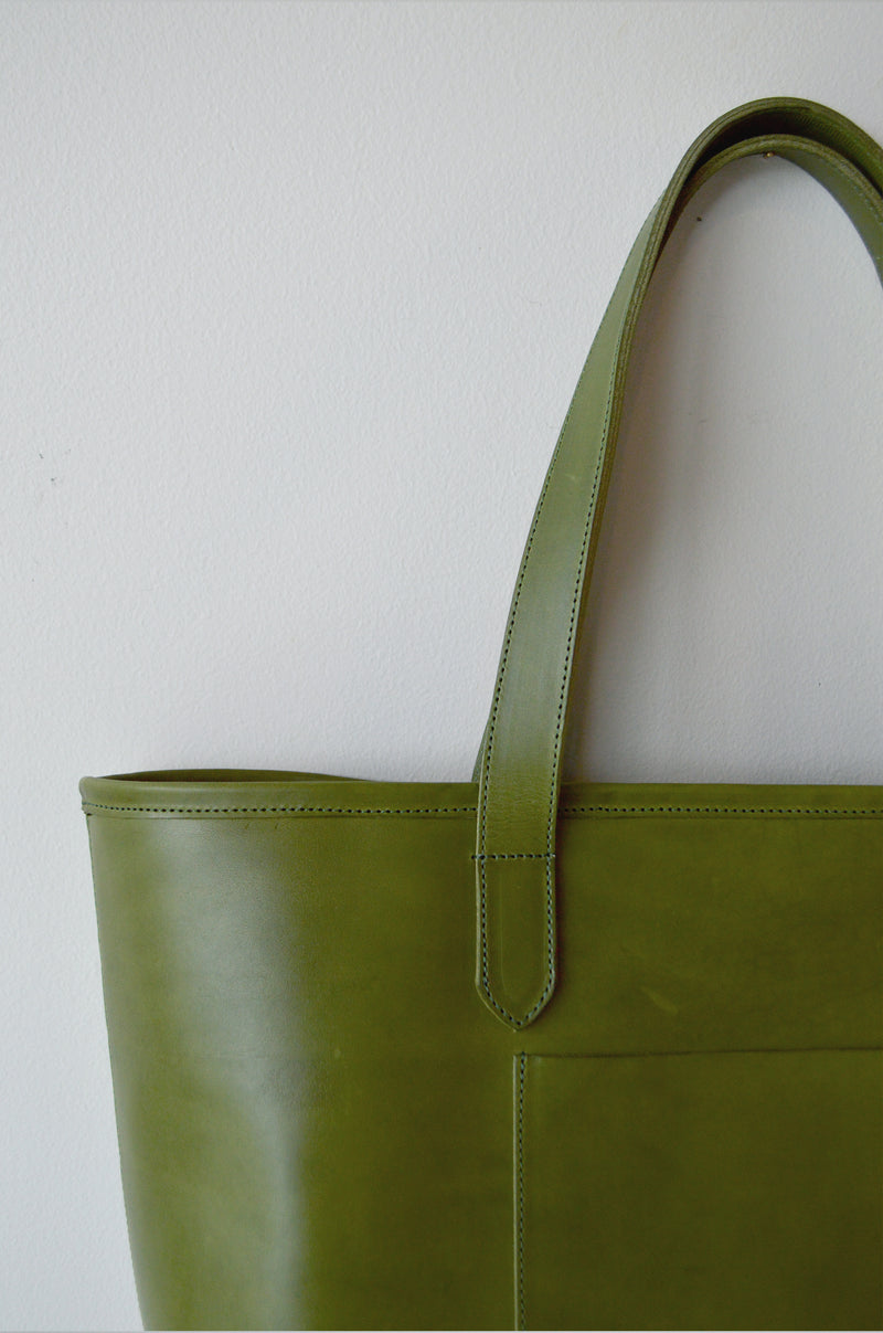 Dreamers Leather Tote | Olive
