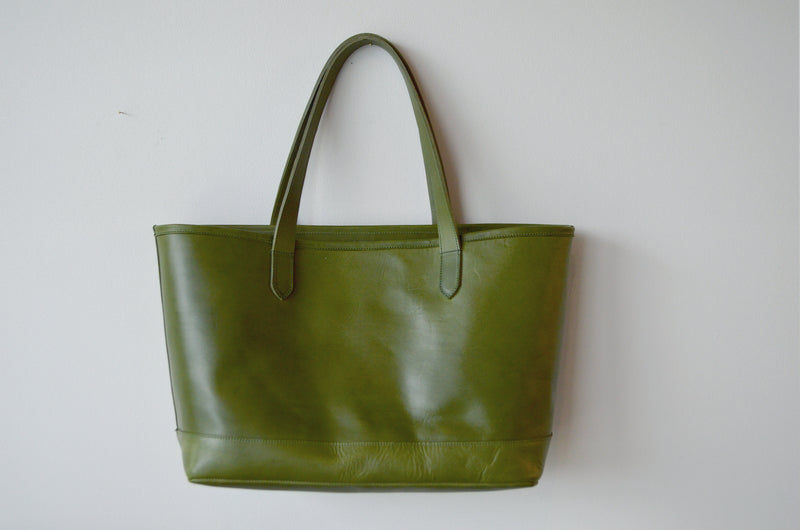Dreamers Leather Tote | Olive