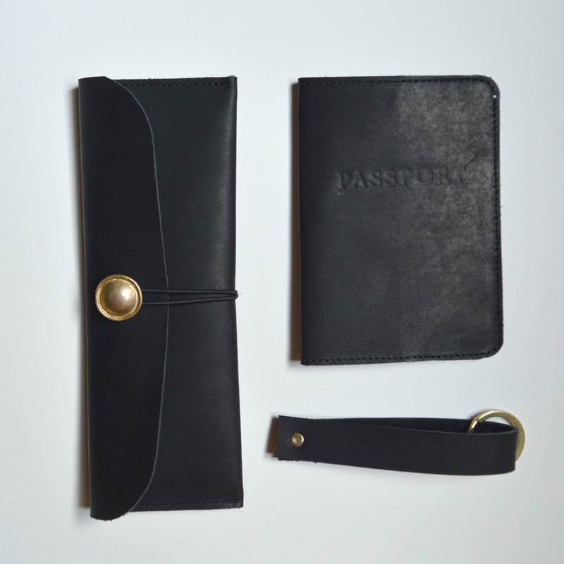 Leather Passport Cover | Noir