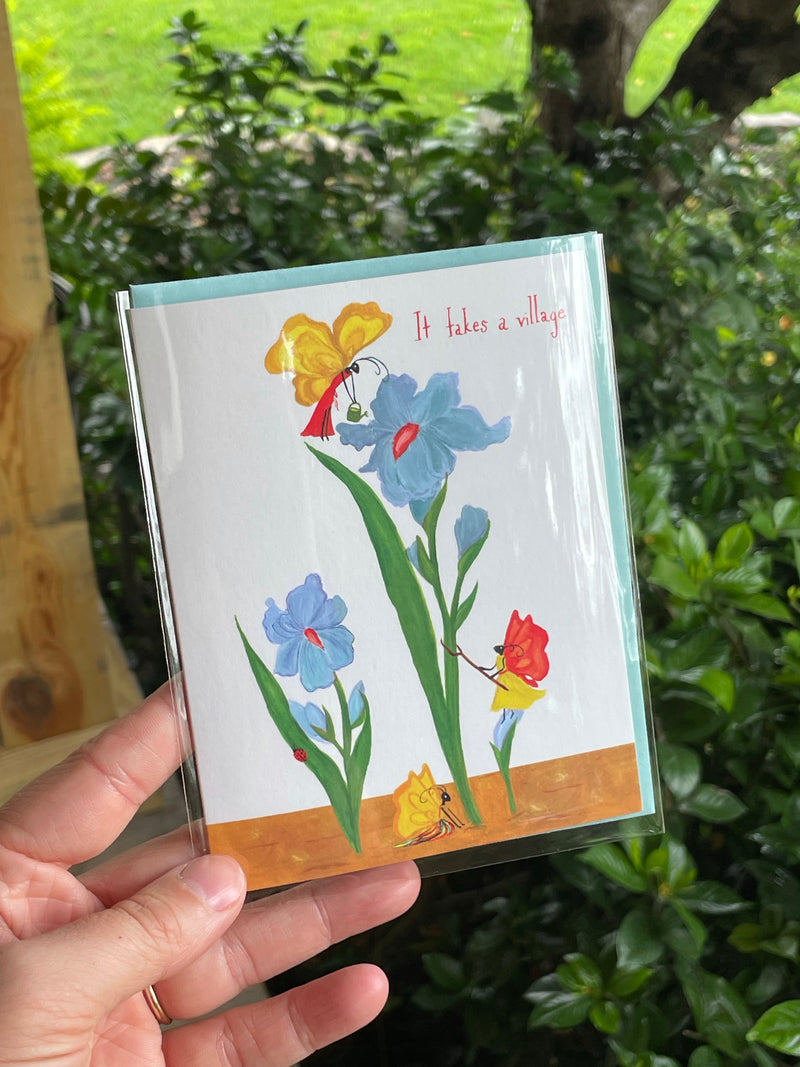 ‘It Takes A Village’ Iris Card
