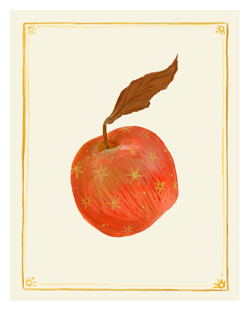 Red Remarkable Apple Art Print