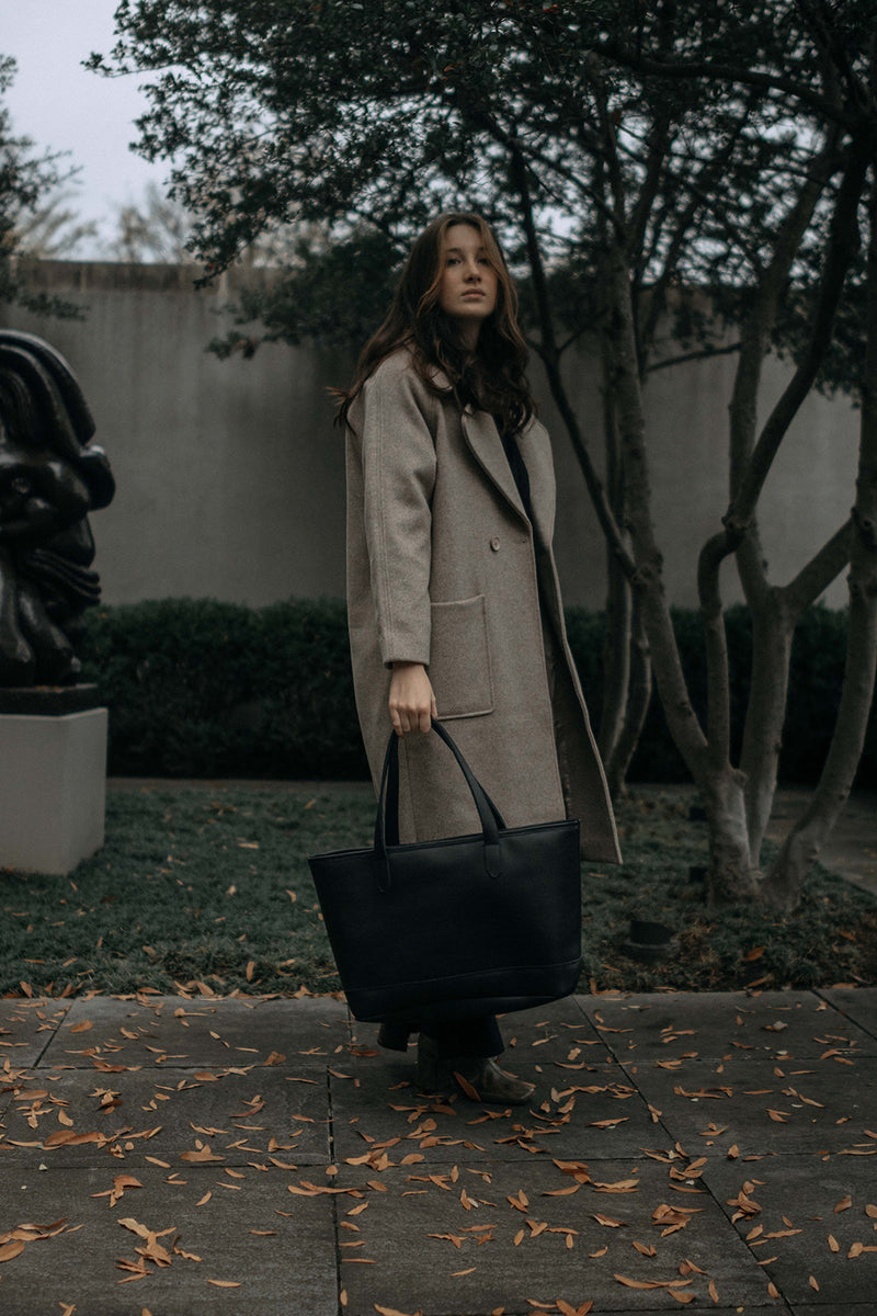 Dreamers Leather Tote | Black