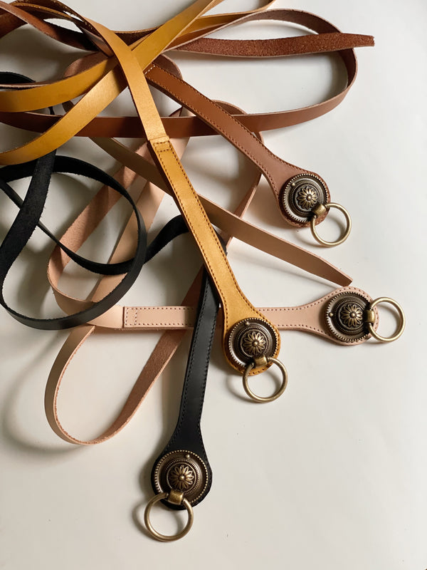 Vaucluse Leather Wrap Ring Belt