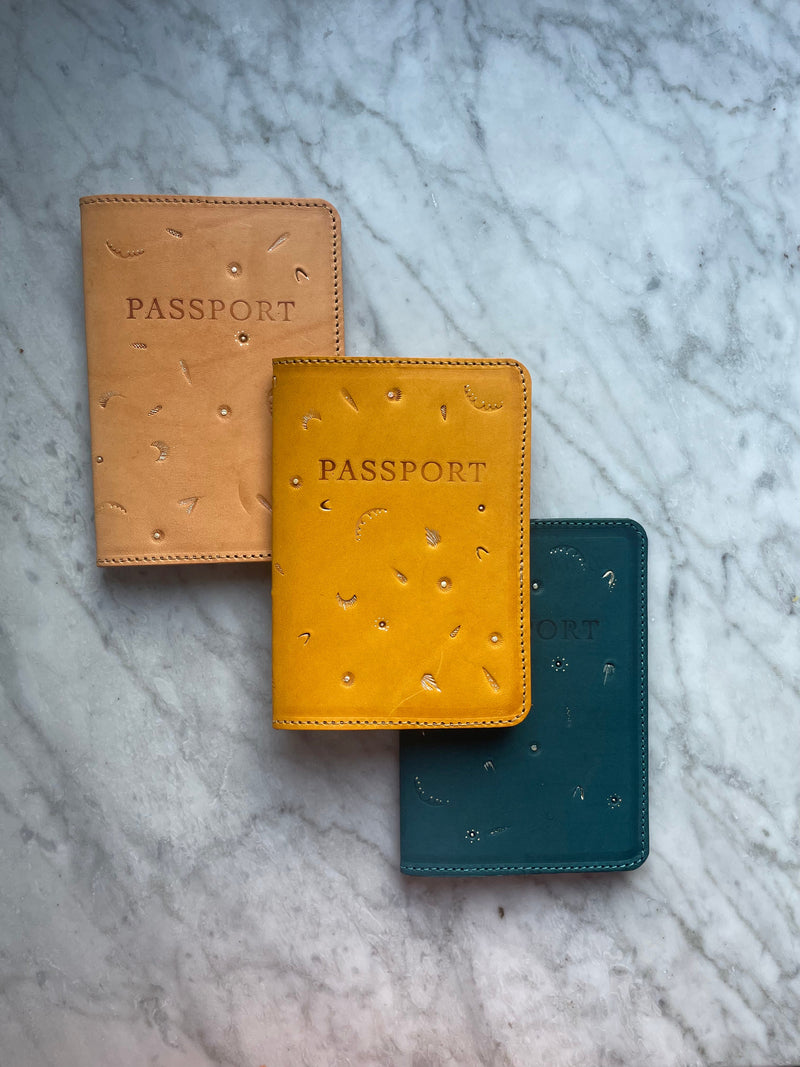 Harrison’s “Fossil” Passport Cover | Saffron